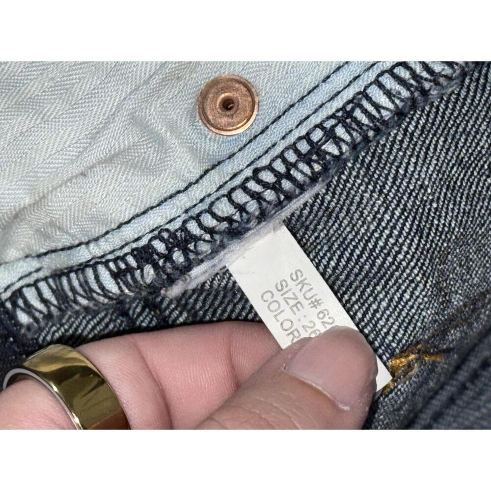 Abercrombie & Fitch Blue Denim High Rise High Waisted Jean Shorts Womens Size 26 - Picture 7 of 10